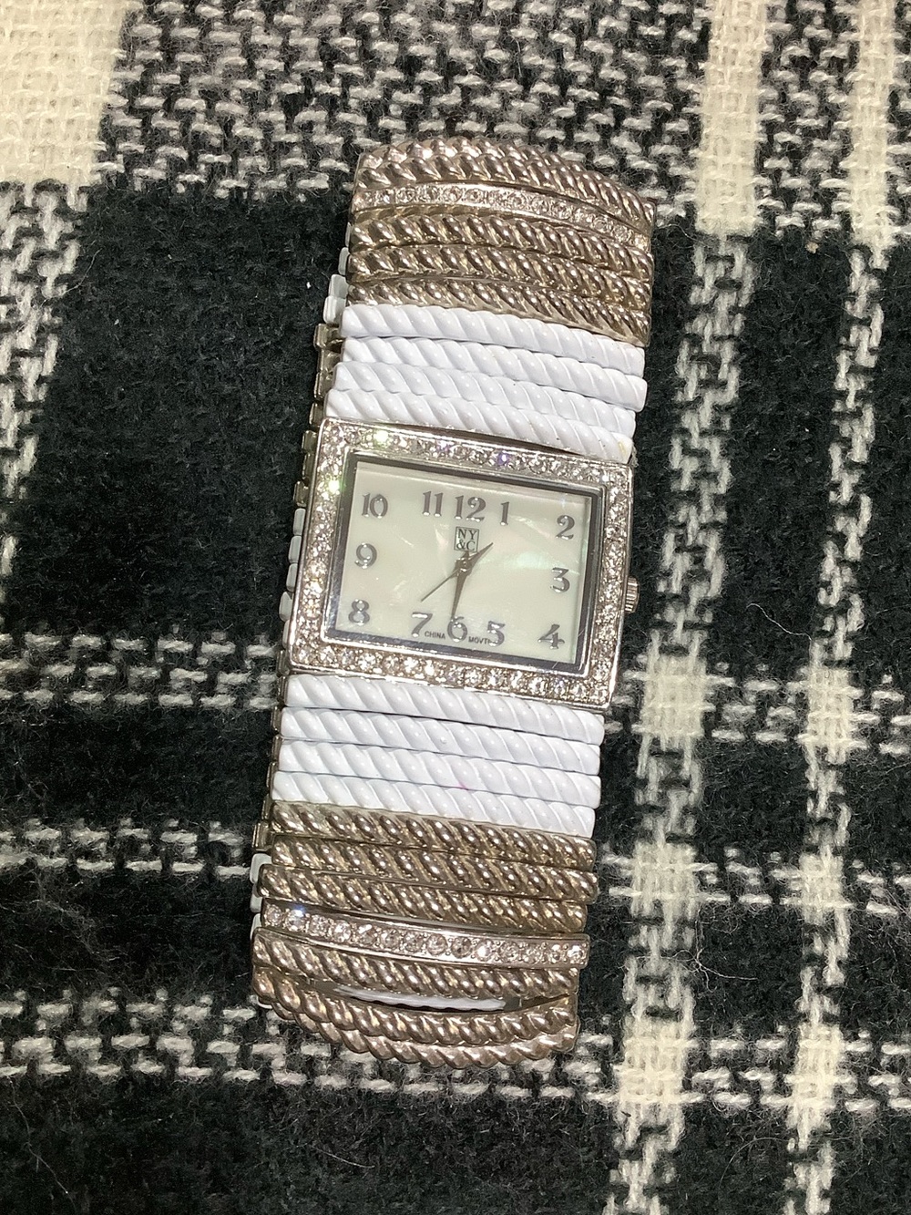 Ned York & Company Stainless Steel & White Watch